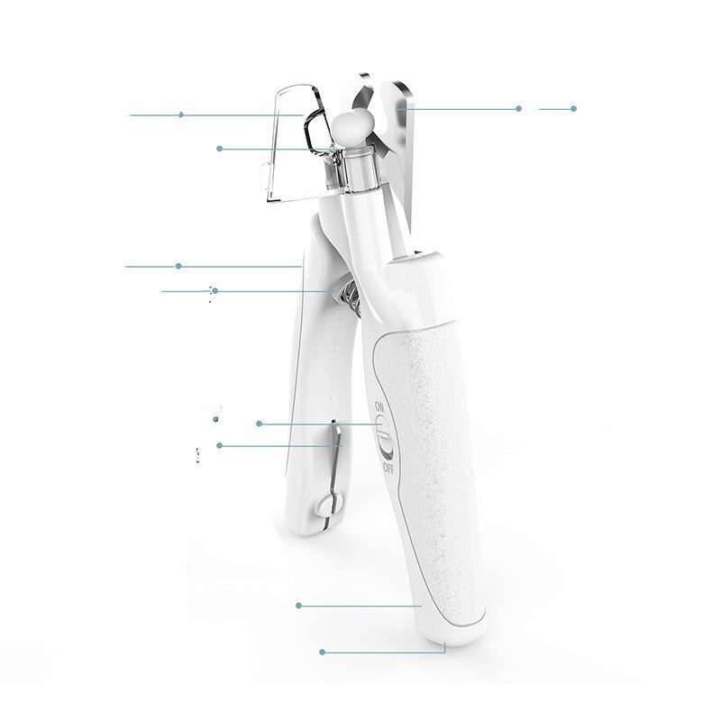 JMT-141450 Rechargeable LED Pet Nail Clippers with Nail Collector and Precision Blade Design