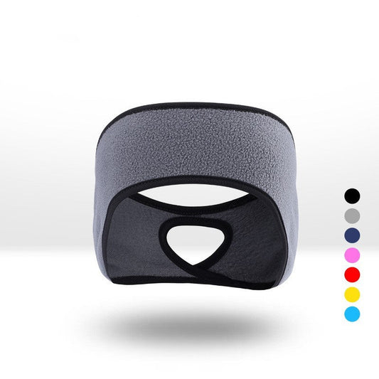 JMT-141898 Fleece-Lined Sports Headband for Running and Yoga, Ear Coverage and Ponytail Compatibility