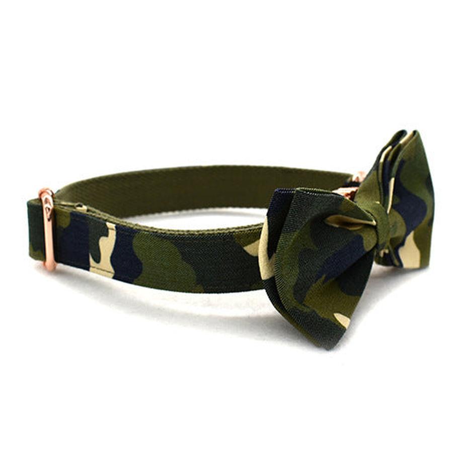 JMT-142026 Army Green Camouflage Polyester Dog Collar and Leash Set for All Seasons in Sizes S, M, L, XL