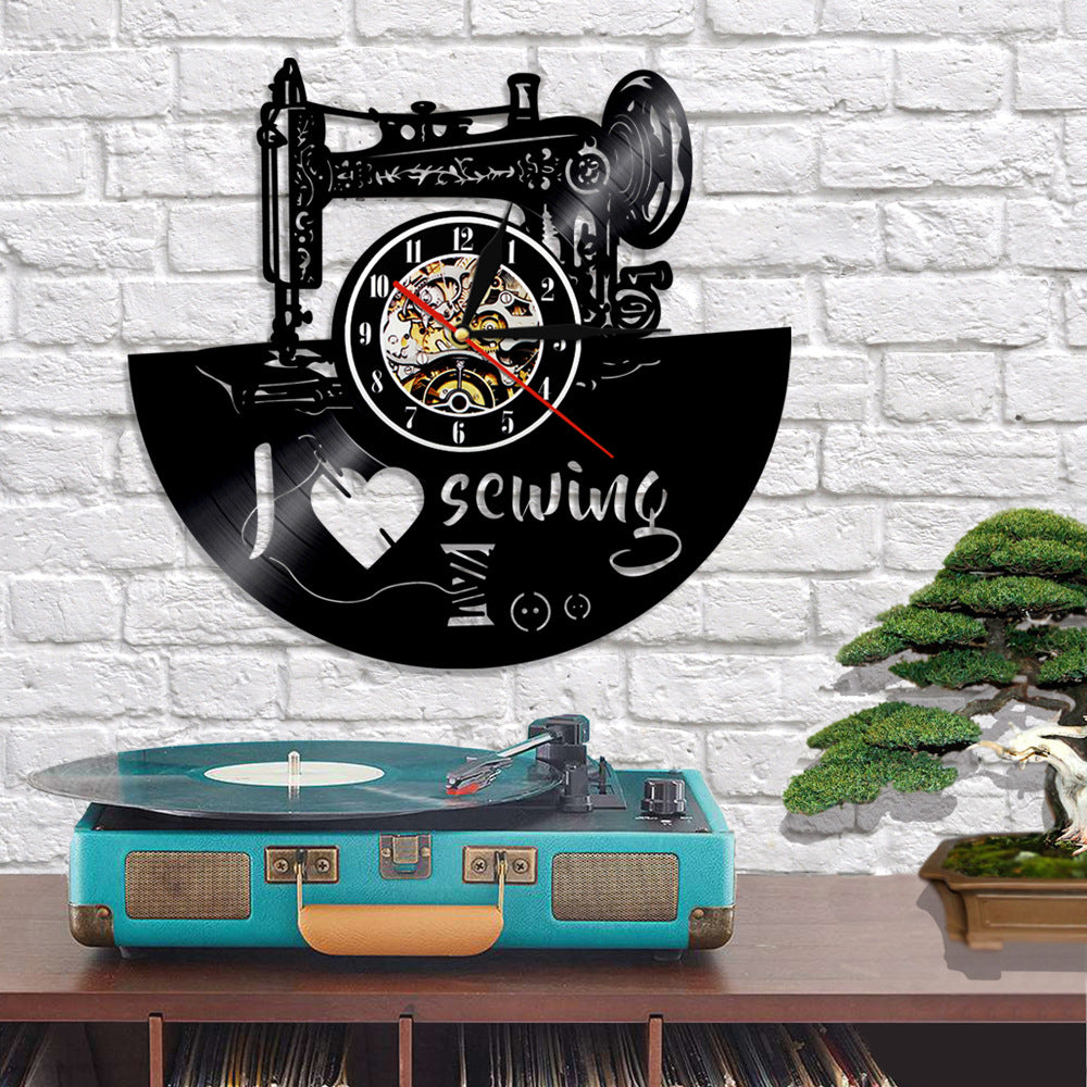 JMT-142026 Vinyl Record Wall Clock – Retro Home Decor for Music Lovers