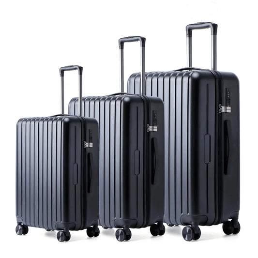 JMT-142090 Customisable ABS PC Hard Shell Trolley Luggage Set - 3 Pieces Travel Suitcase Collection