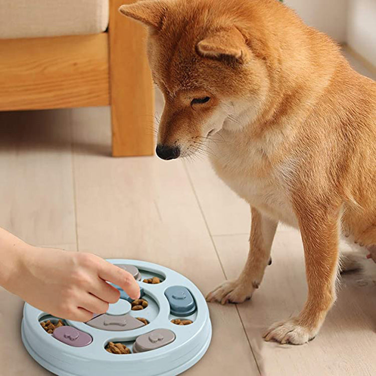 JMT-143690 Interactive Dog Puzzle Feeding Bowl - PP Material, 25x24.5x3.5cm, 330g