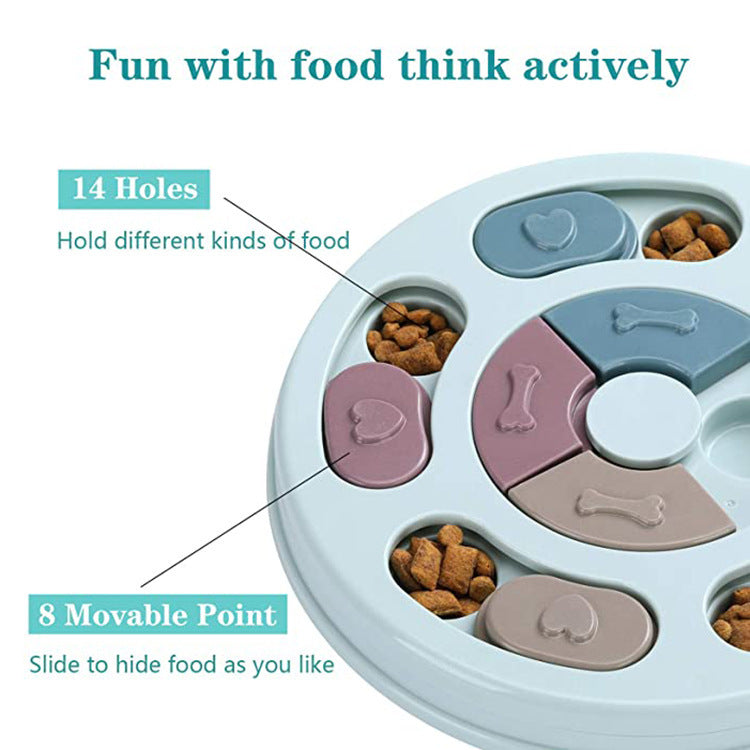 JMT-143690 Interactive Dog Puzzle Feeding Bowl - PP Material, 25x24.5x3.5cm, 330g