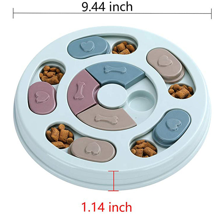 JMT-143690 Interactive Dog Puzzle Feeding Bowl - PP Material, 25x24.5x3.5cm, 330g