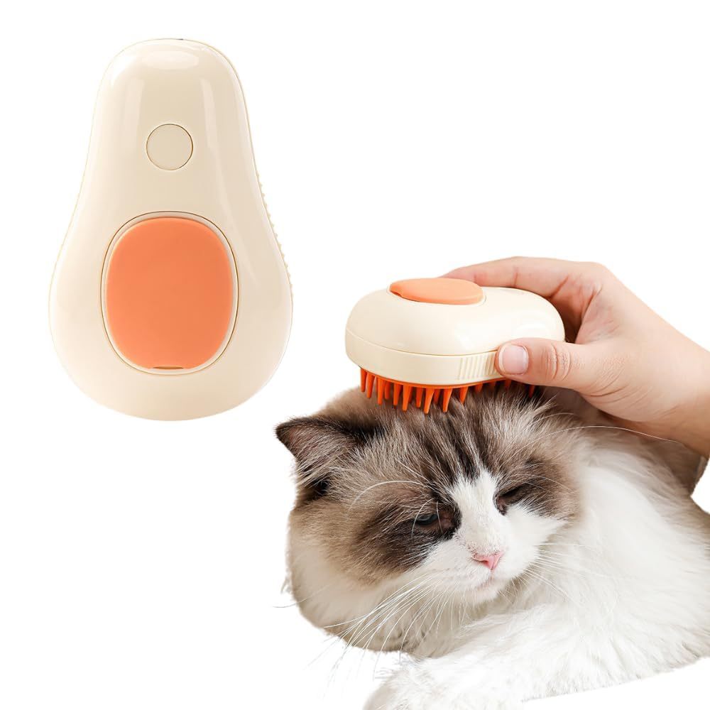 JMT-143754 3 in 1 Pet Grooming Steam Brush for Cats and Dogs - Self-Cleaning, Water Spray Function, Gentle Massage, and Portable Design