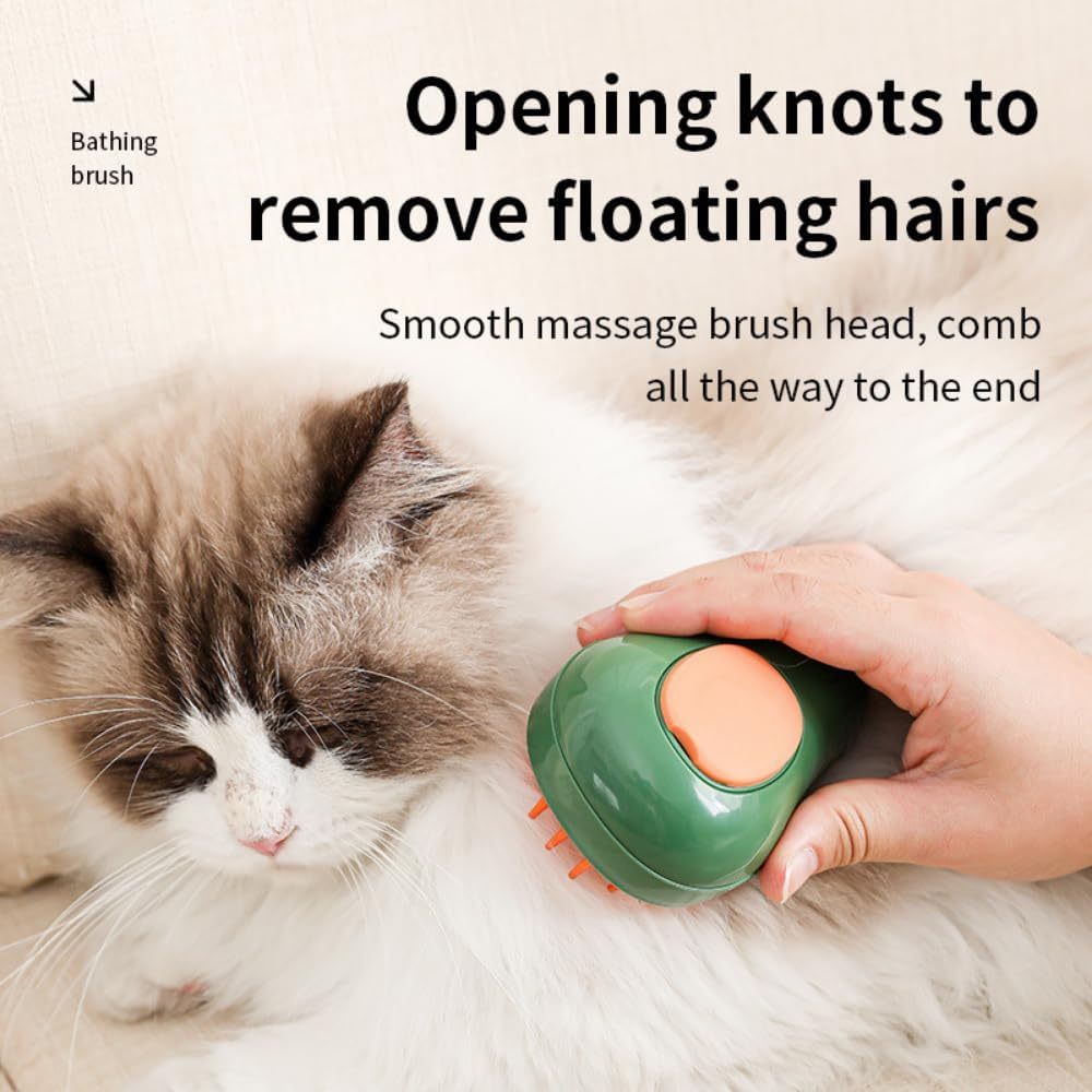 JMT-143754 3 in 1 Pet Grooming Steam Brush for Cats and Dogs - Self-Cleaning, Water Spray Function, Gentle Massage, and Portable Design