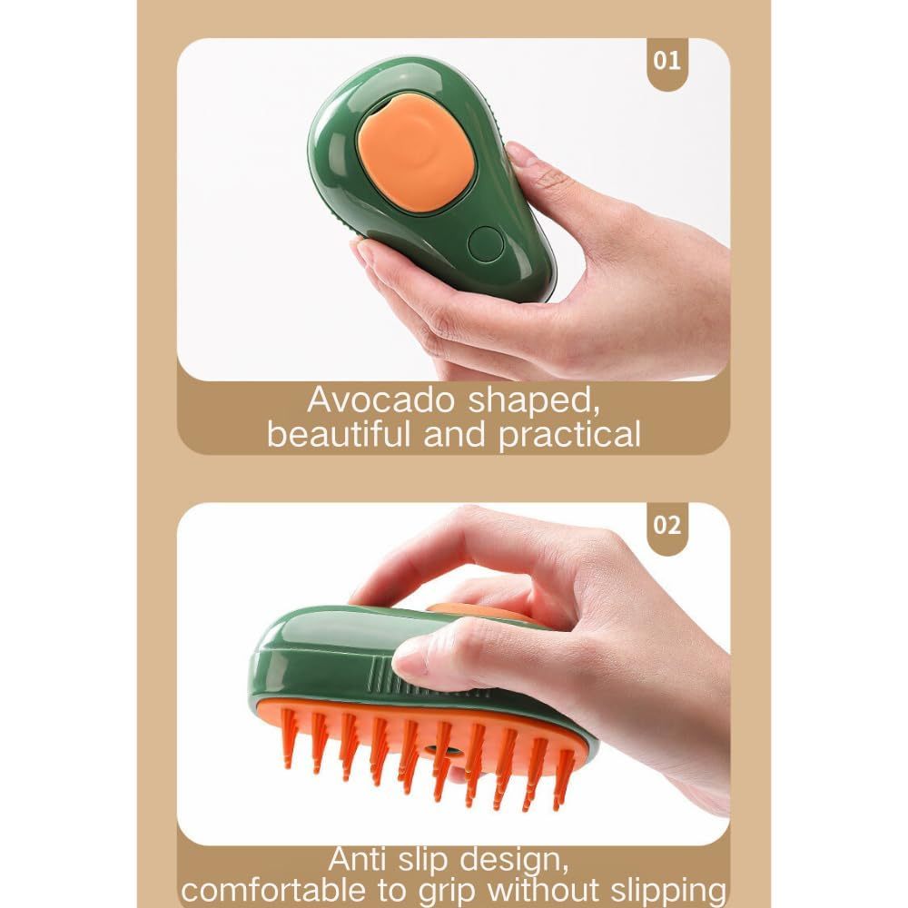 JMT-143754 3 in 1 Pet Grooming Steam Brush for Cats and Dogs - Self-Cleaning, Water Spray Function, Gentle Massage, and Portable Design