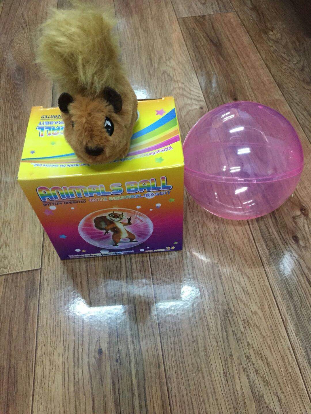 JMT-143818 Plush Small Animal Ball Toy for Hamsters, Squirrels, and Rabbits - 12.5cm