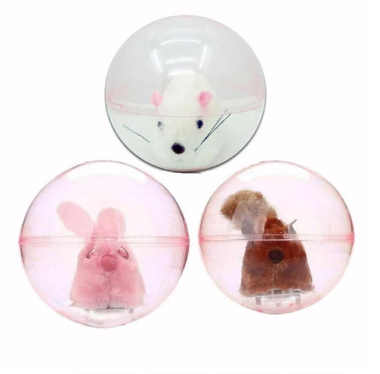 JMT-143818 Plush Small Animal Ball Toy for Hamsters, Squirrels, and Rabbits - 12.5cm