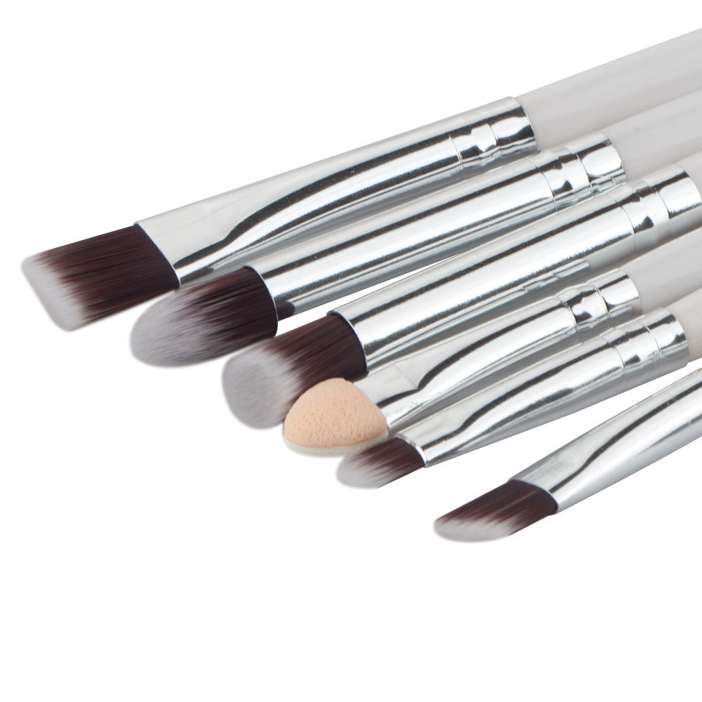 JMT-143946 6-Piece Essential Eye Makeup Brush Set for Eyeshadow, Eyebrow, Lip, and Eyeliner Applications