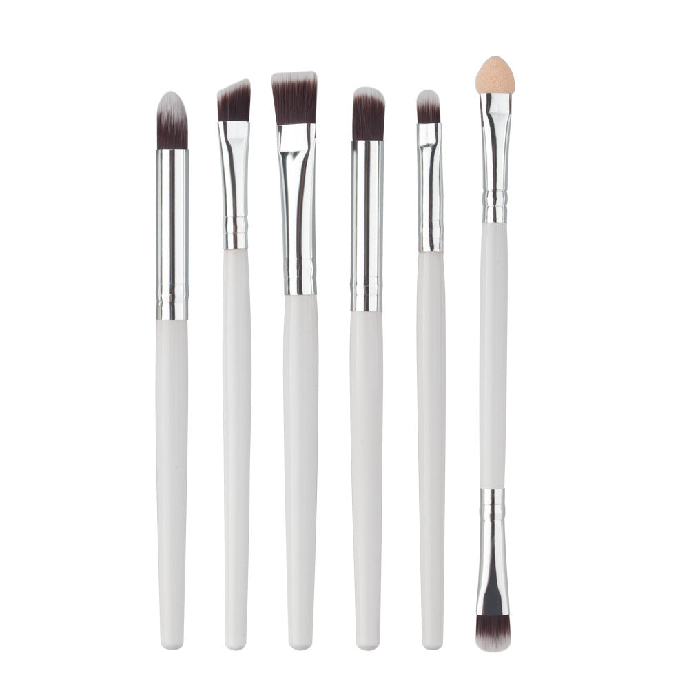 JMT-143946 6-Piece Essential Eye Makeup Brush Set for Eyeshadow, Eyebrow, Lip, and Eyeliner Applications