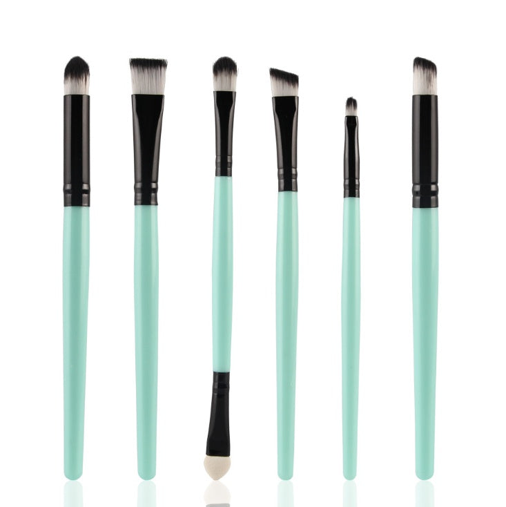 JMT-143946 6-Piece Essential Eye Makeup Brush Set for Eyeshadow, Eyebrow, Lip, and Eyeliner Applications