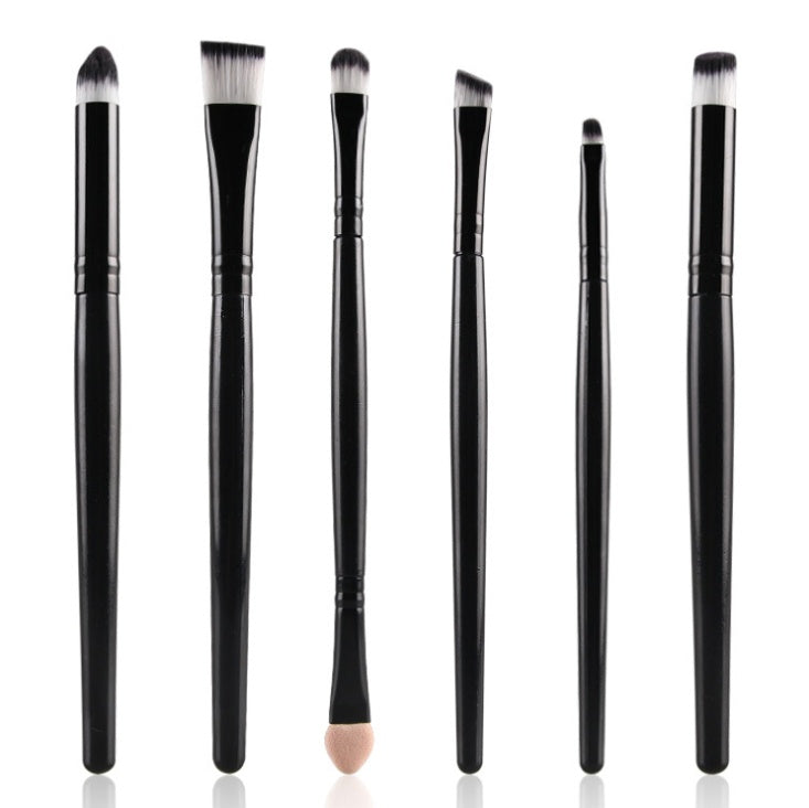 JMT-143946 6-Piece Essential Eye Makeup Brush Set for Eyeshadow, Eyebrow, Lip, and Eyeliner Applications