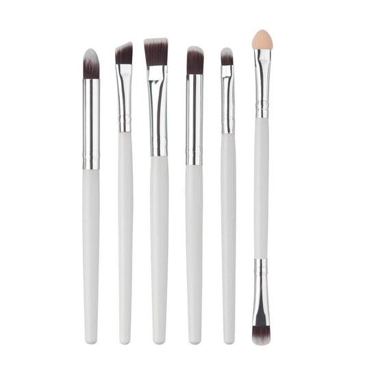 JMT-143946 6-Piece Essential Eye Makeup Brush Set for Eyeshadow, Eyebrow, Lip, and Eyeliner Applications