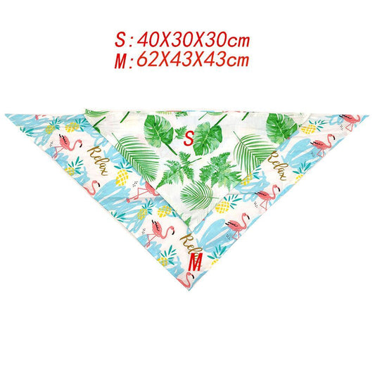 JMT-144138 Floral Design Cotton Pet Dog Saliva Towel in Various Colors