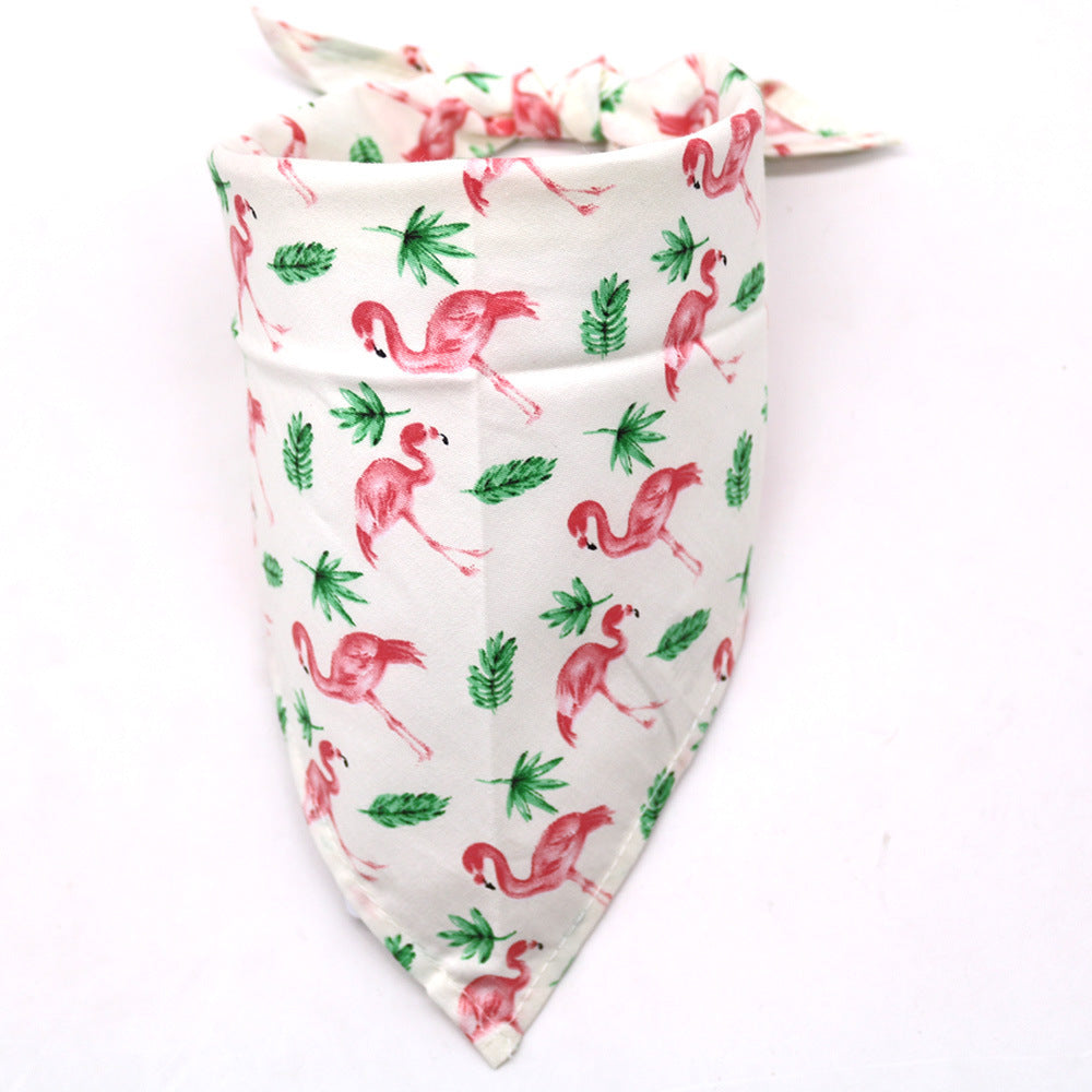 JMT-144138 Floral Design Cotton Pet Dog Saliva Towel in Various Colors