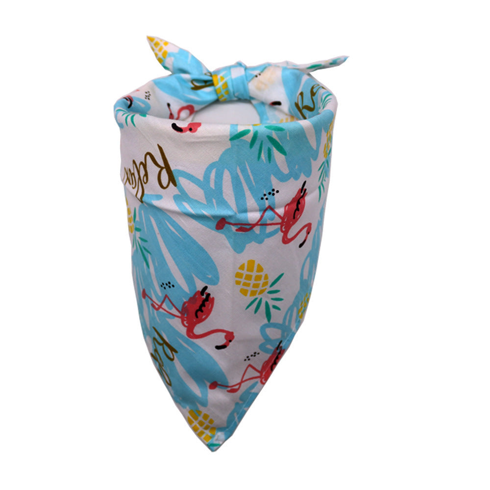 JMT-144138 Floral Design Cotton Pet Dog Saliva Towel in Various Colors
