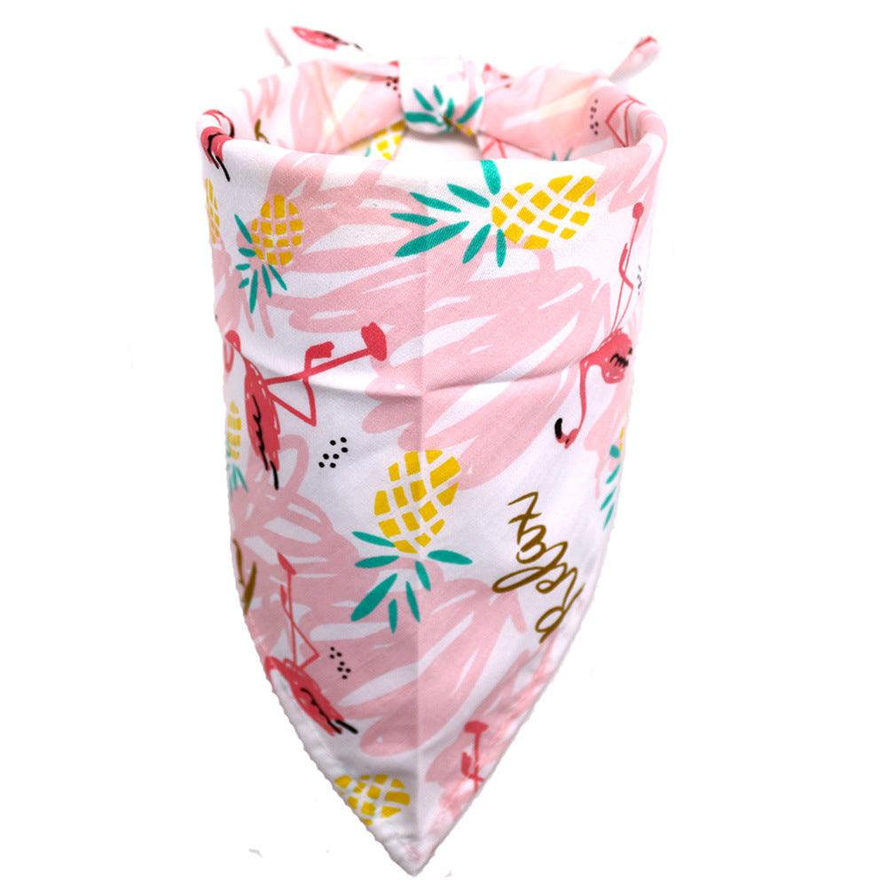 JMT-144138 Floral Design Cotton Pet Dog Saliva Towel in Various Colors