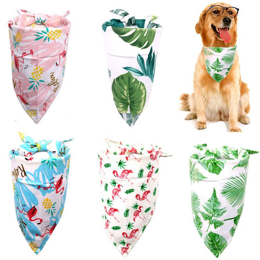 JMT-144138 Floral Design Cotton Pet Dog Saliva Towel in Various Colors