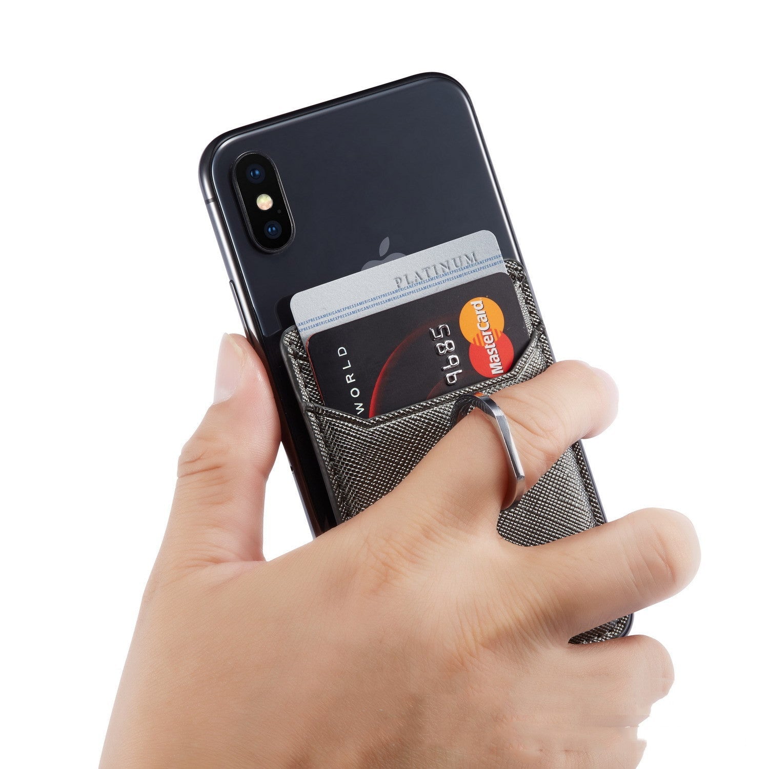 JMT-144522 Fashion Wallet Style ID Card Holder with Phone Ring and Credit Card Slots