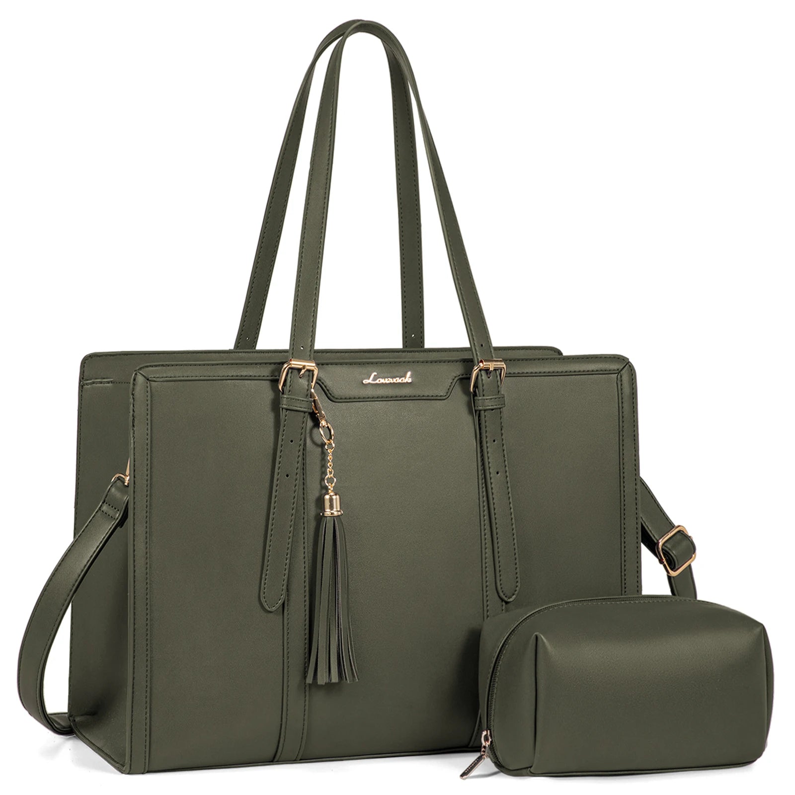 JMT-144650 Stylish 2-Piece Set PU Leather and Canvas Tote Bag for School, Shopping, and Casual Use, Versatile Crossbody and Shoulder Design for Women
