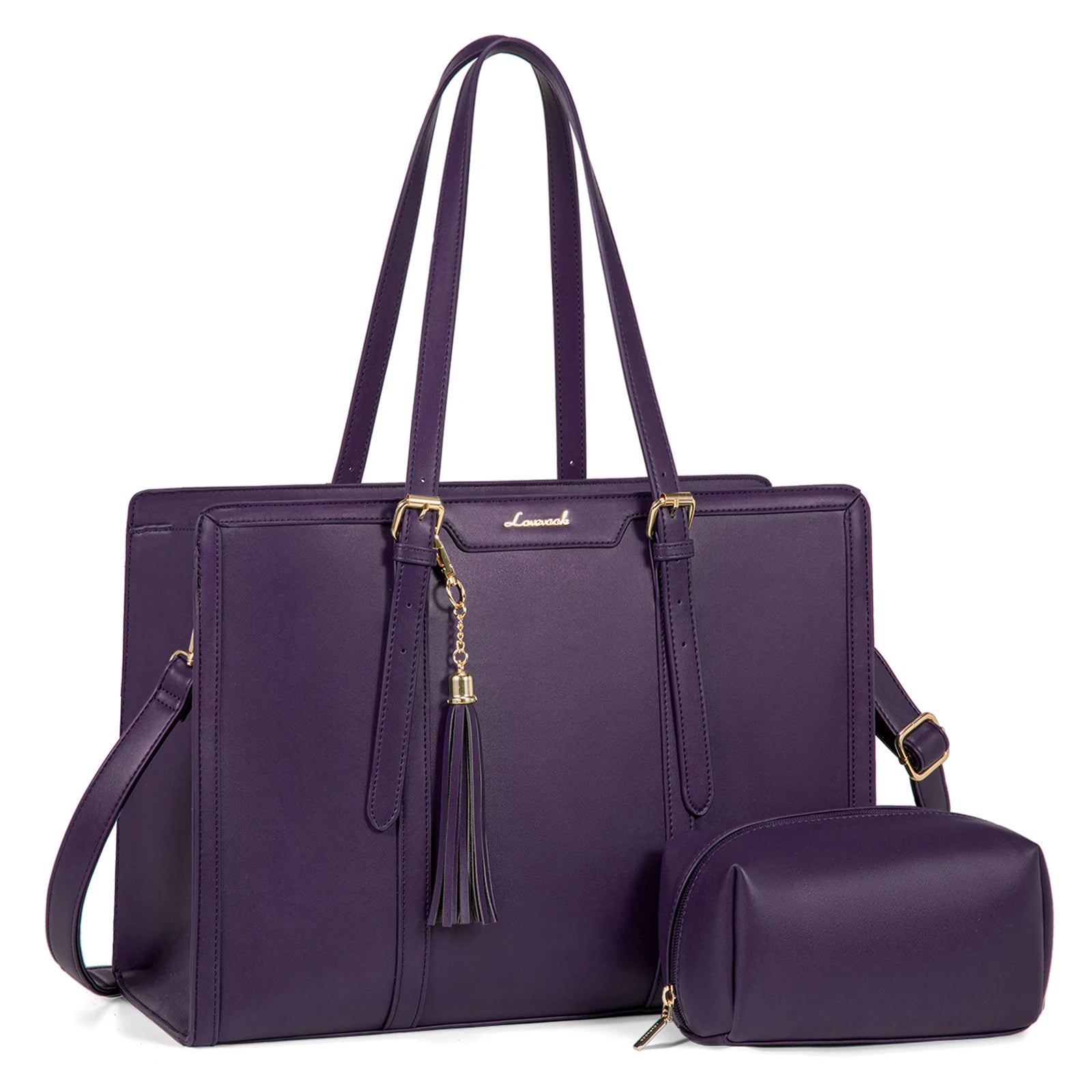 JMT-144650 Stylish 2-Piece Set PU Leather and Canvas Tote Bag for School, Shopping, and Casual Use, Versatile Crossbody and Shoulder Design for Women