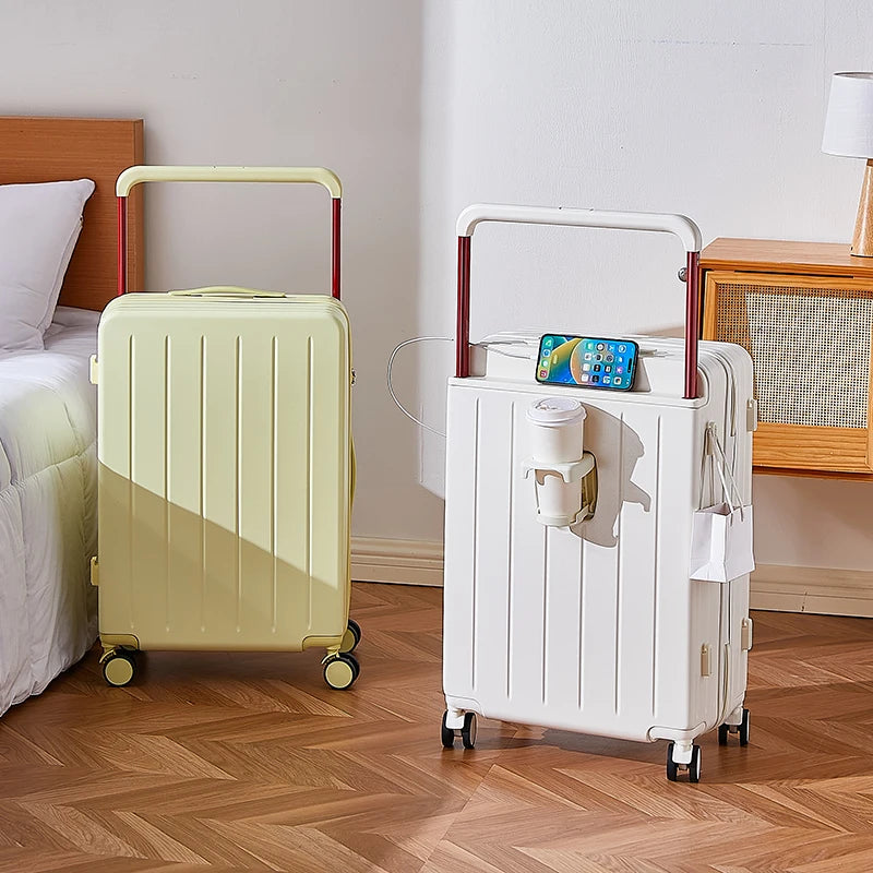 JMT-144714 Wide Handle Laptop Cabin Suitcase for Students - Travel Trolley Case with Easy Mobility
