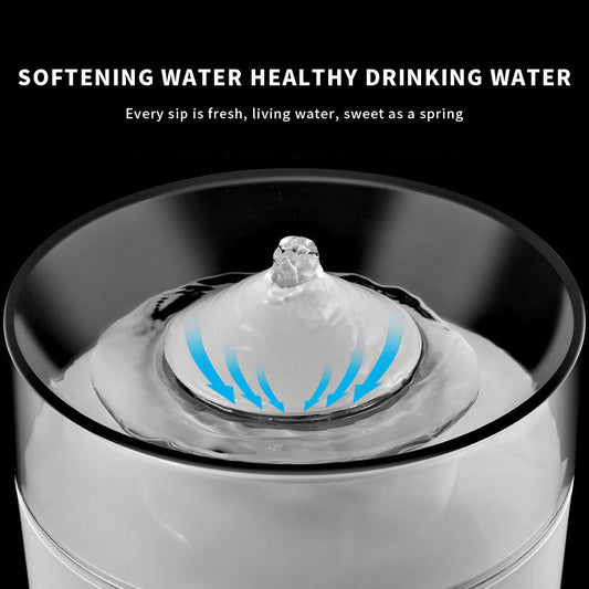 JMT-144842 Automatic Cat Water Fountain with Mobile Drinking Feature in White, Made of Durable ABS