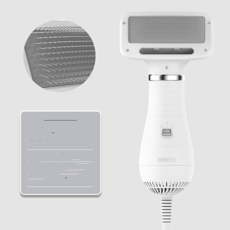 JMT-144906 Teddy Integrated Hair Dryer and Brushing Comb with Wireless Convenience, Adjustable Heat and Speed