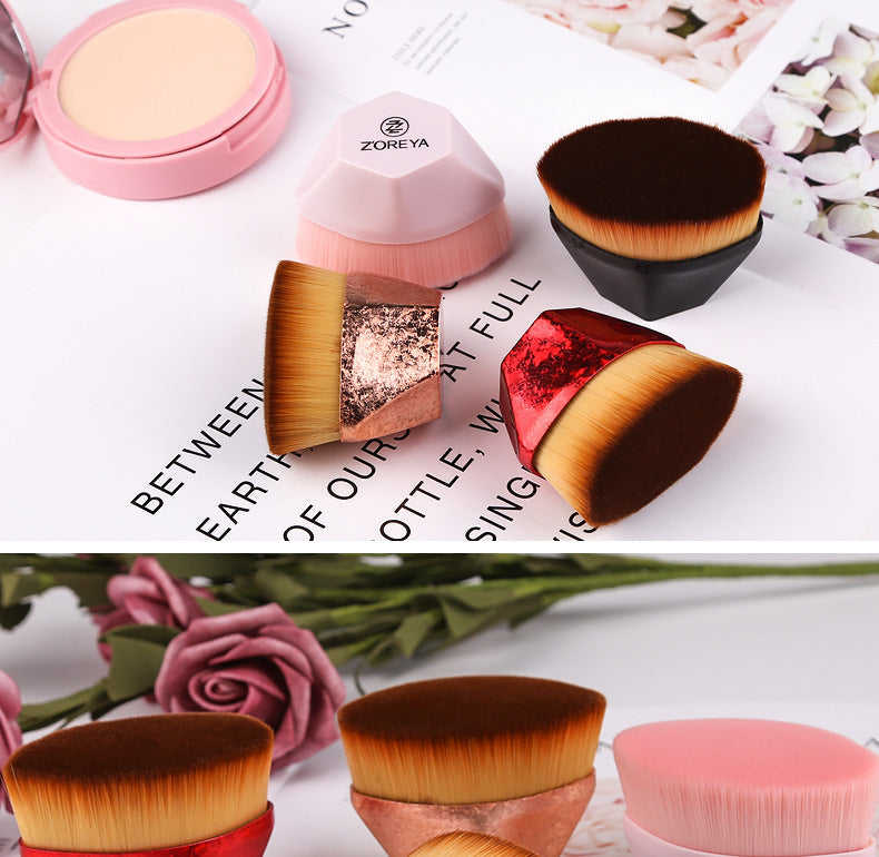 JMT-145098 Foundation Brush with Earth-Friendly Carrying Case for Powder, Liquid, Cream, and Blush Application