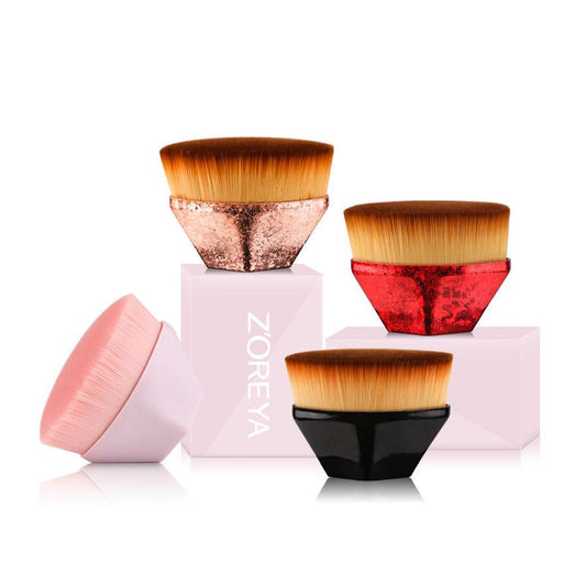 JMT-145098 Foundation Brush with Earth-Friendly Carrying Case for Powder, Liquid, Cream, and Blush Application