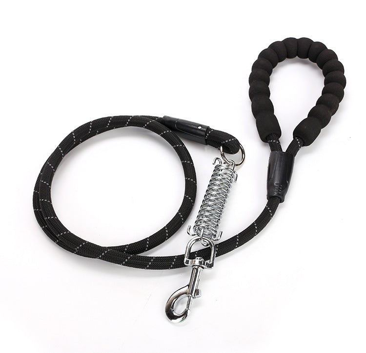 JMT-145162 Reflective Nylon Dog Traction Belt Leash - 1.2cm x 1.5m, All-Season Design