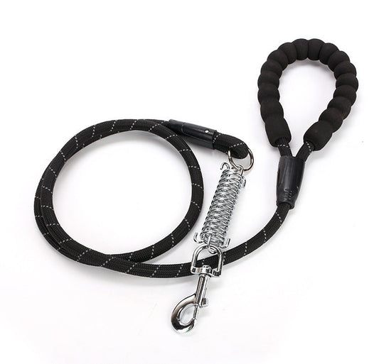 JMT-145162 Reflective Nylon Dog Traction Belt Leash - 1.2cm x 1.5m, All-Season Design