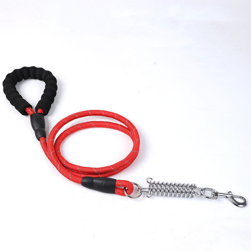 JMT-145162 Reflective Nylon Dog Traction Belt Leash - 1.2cm x 1.5m, All-Season Design