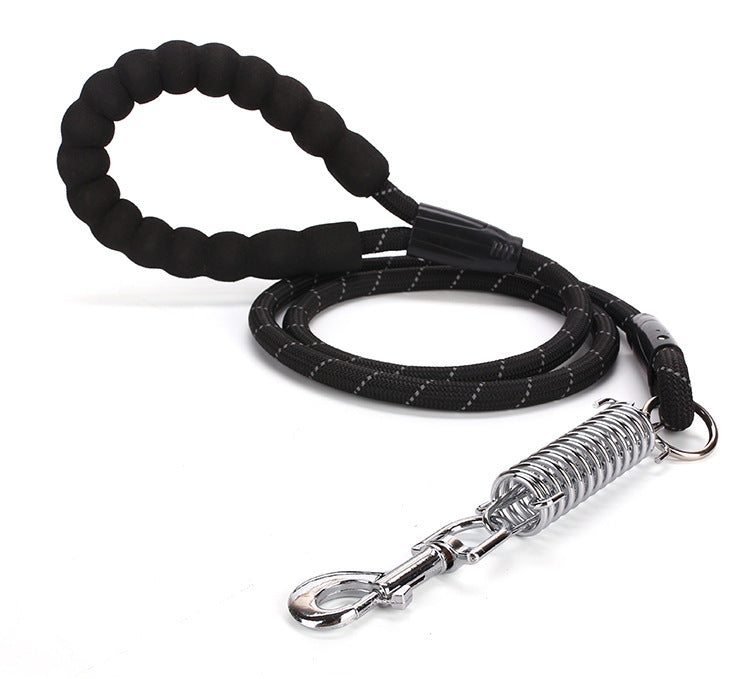 JMT-145162 Reflective Nylon Dog Traction Belt Leash - 1.2cm x 1.5m, All-Season Design