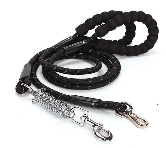 JMT-145162 Reflective Nylon Dog Traction Belt Leash - 1.2cm x 1.5m, All-Season Design