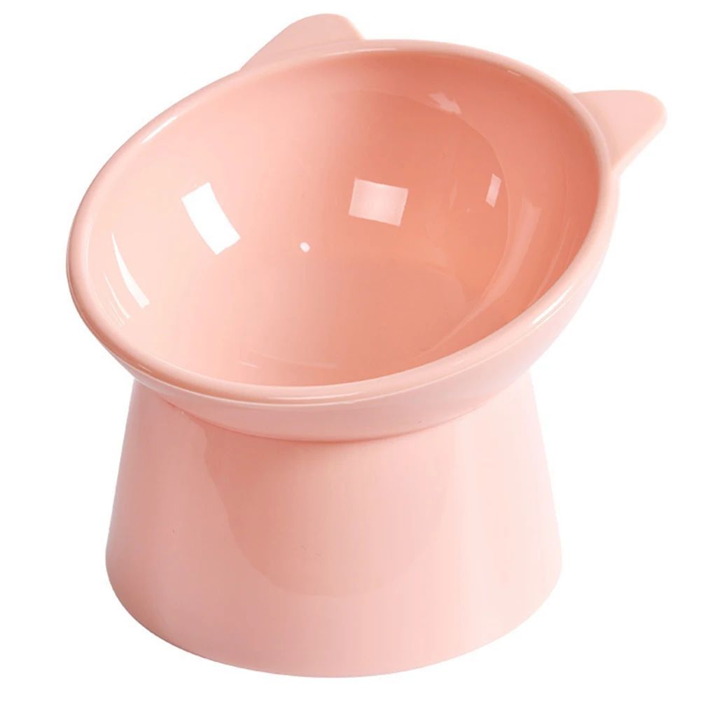 JMT-145994 Elevated Ergonomic Cat Food Bowl for Comfortable Feeding and Reduced Vomiting, Non-Slip Plastic Design