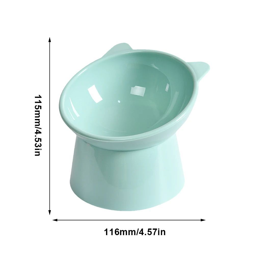 JMT-145994 Elevated Ergonomic Cat Food Bowl for Comfortable Feeding and Reduced Vomiting, Non-Slip Plastic Design