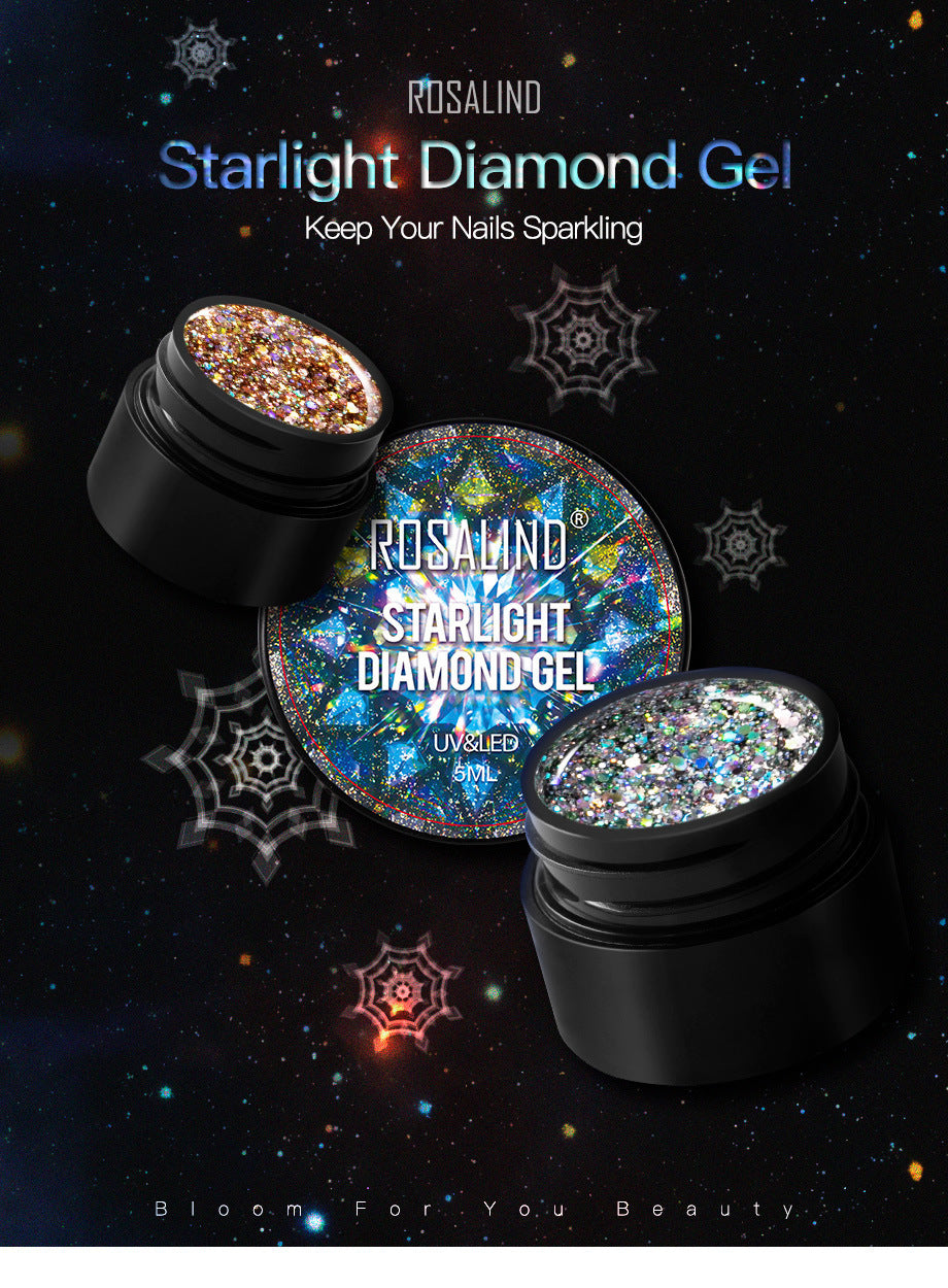 JMT-146122 Xingyao UV Gel Nail Polish with Seven-Color Sequins, 5ML Diamond Glue