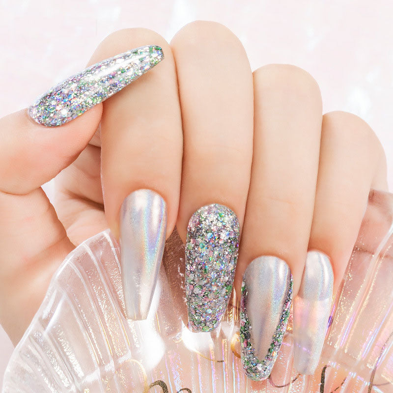 JMT-146122 Xingyao UV Gel Nail Polish with Seven-Color Sequins, 5ML Diamond Glue