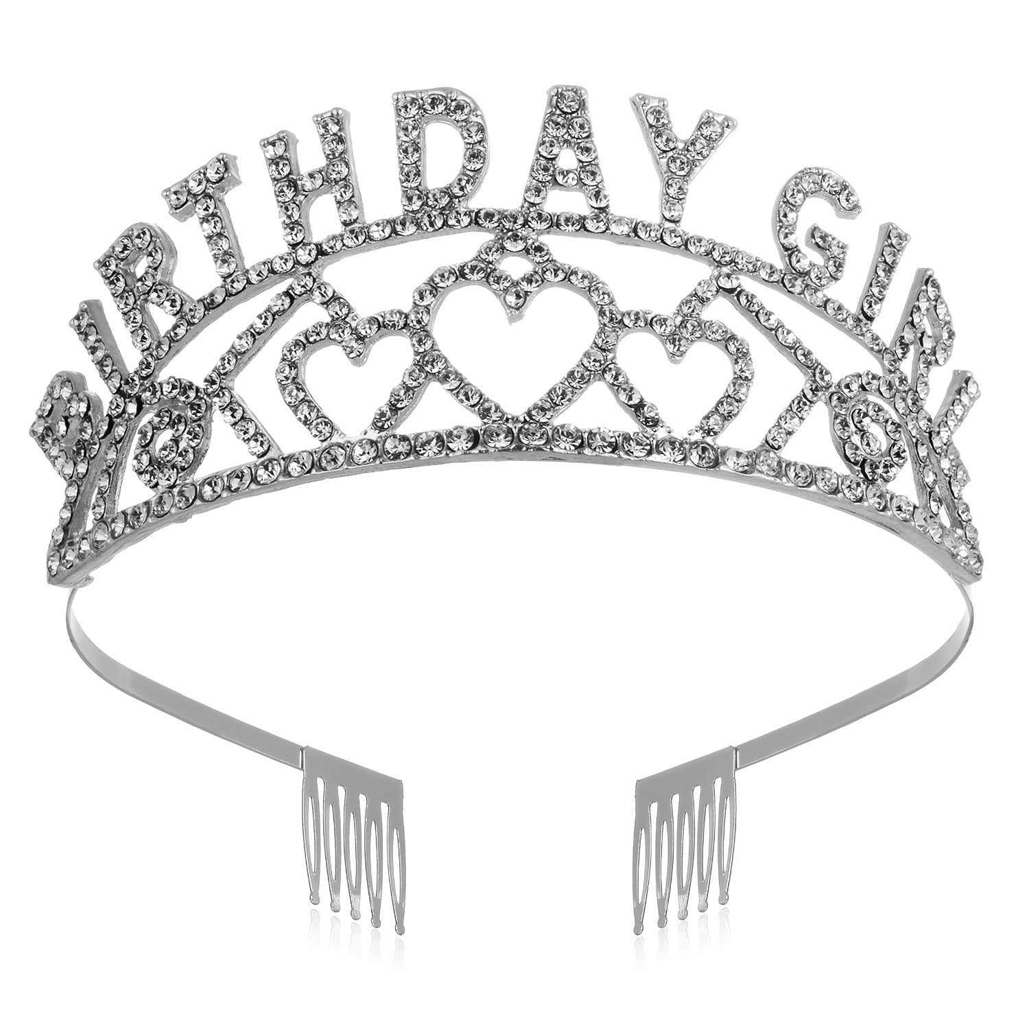 JMT-146506 Elegant Crown Tiara Headband Set for Birthday Parties and Celebrations