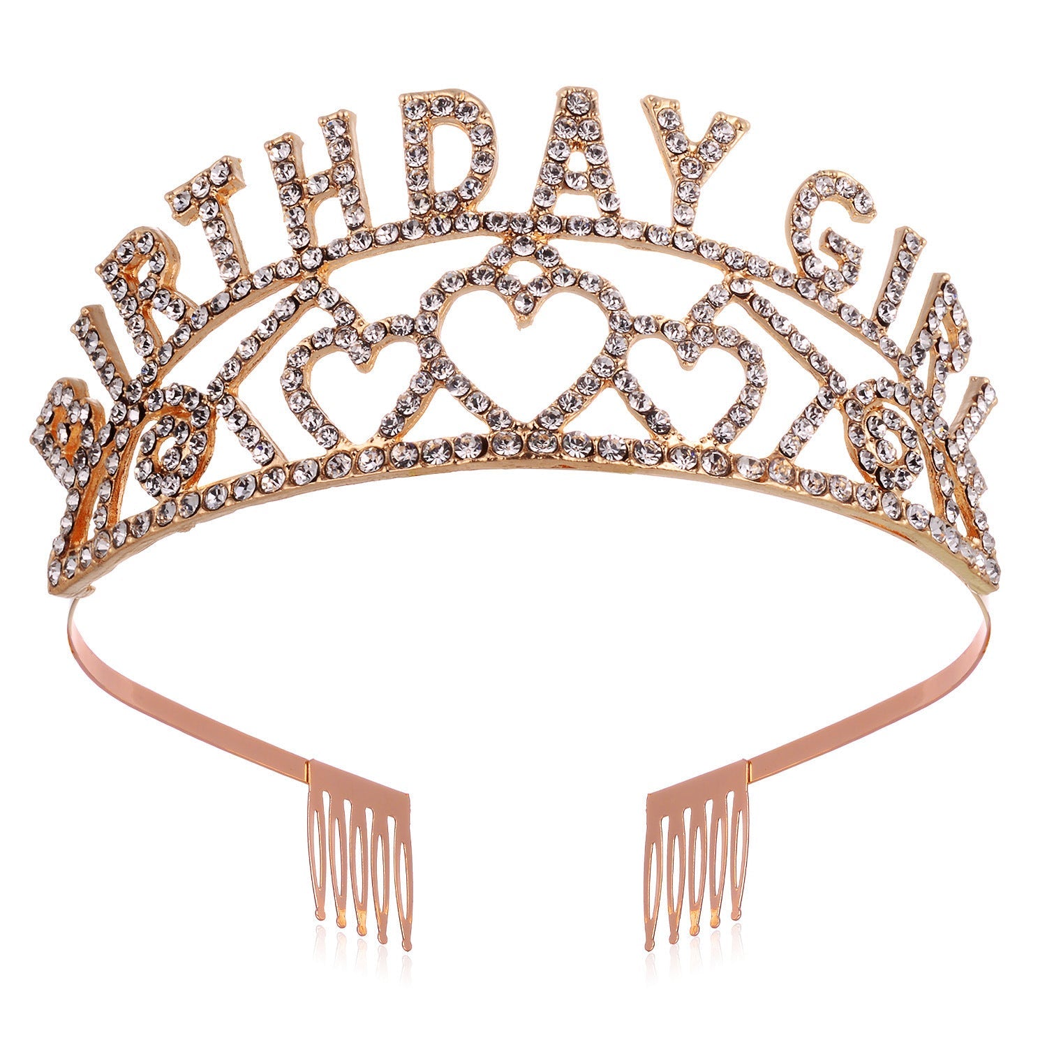 JMT-146506 Elegant Crown Tiara Headband Set for Birthday Parties and Celebrations