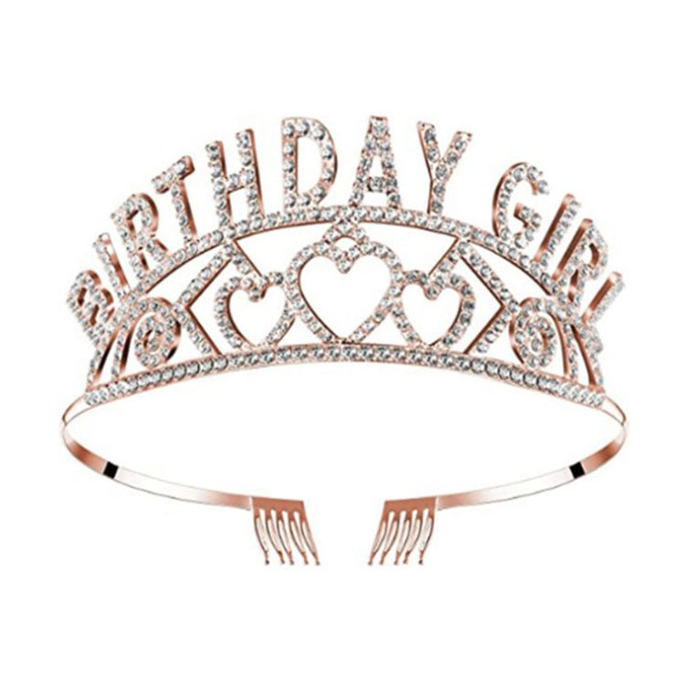 JMT-146506 Elegant Crown Tiara Headband Set for Birthday Parties and Celebrations