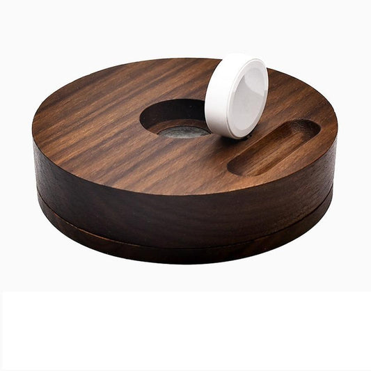 JMT-146506 Magnetic Charging Base for lWatch - Round and Long Designs in Walnut or Beech