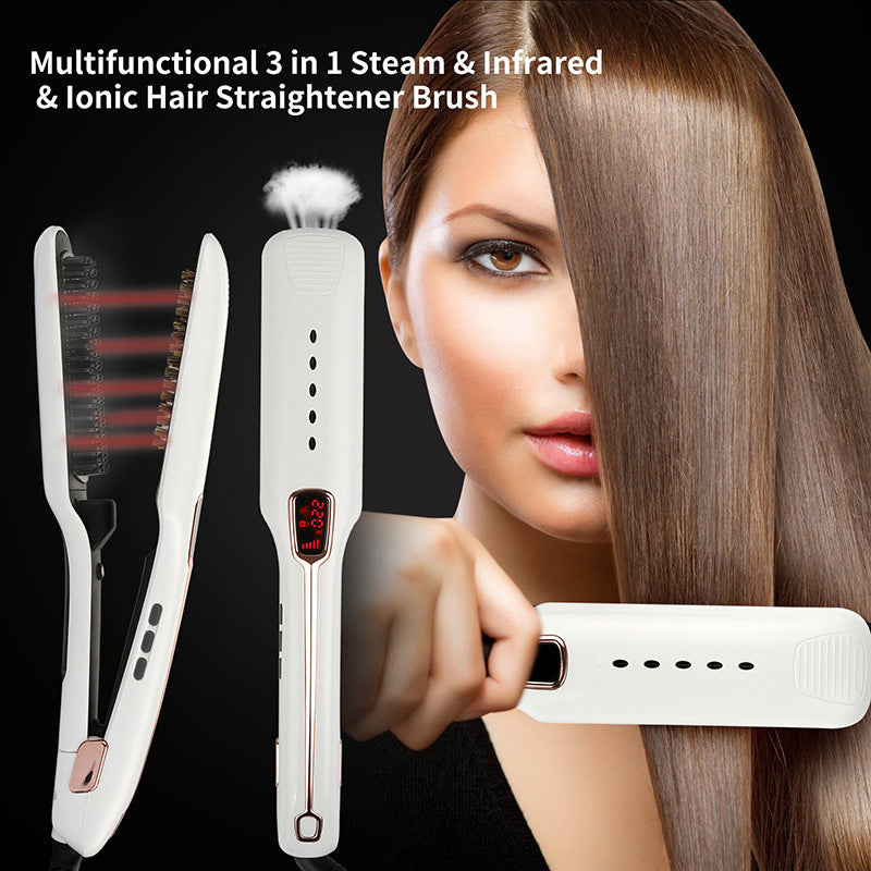 JMT-146954 Multifunctional Negative Ion Infrared Steam Hair Straightening Comb with Self-Locking Feature and Temperature Control