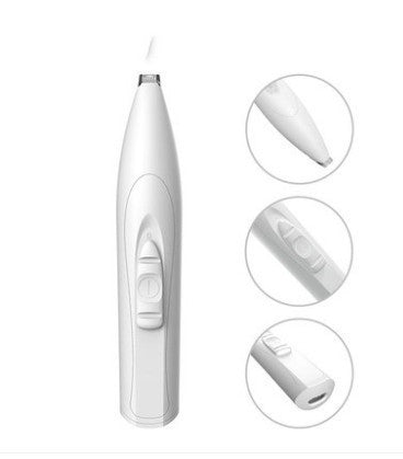 JMT-147210 Electric Pet Hair Trimmer for Cats and Dogs - Rechargeable and Battery Operated Scissors in White and Pink