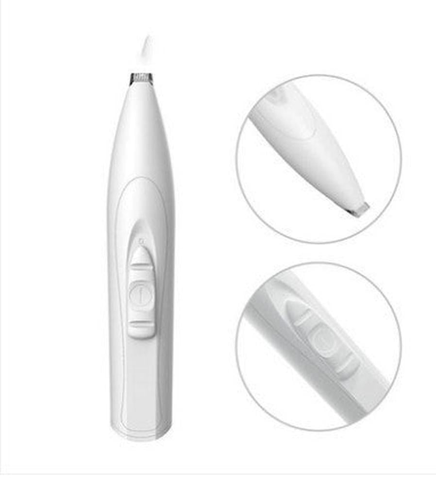 JMT-147210 Electric Pet Hair Trimmer for Cats and Dogs - Rechargeable and Battery Operated Scissors in White and Pink