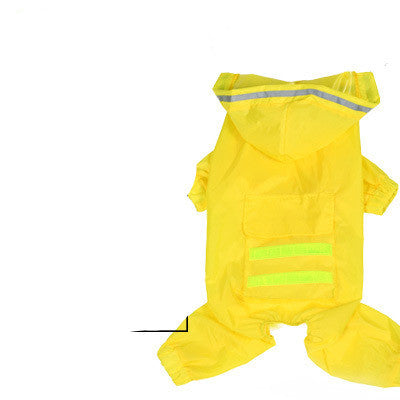 JMT-147594 Reflective Hooded Raincoat for Dogs - Medium Size, Available in Yellow, Pink, Camouflage, and Green