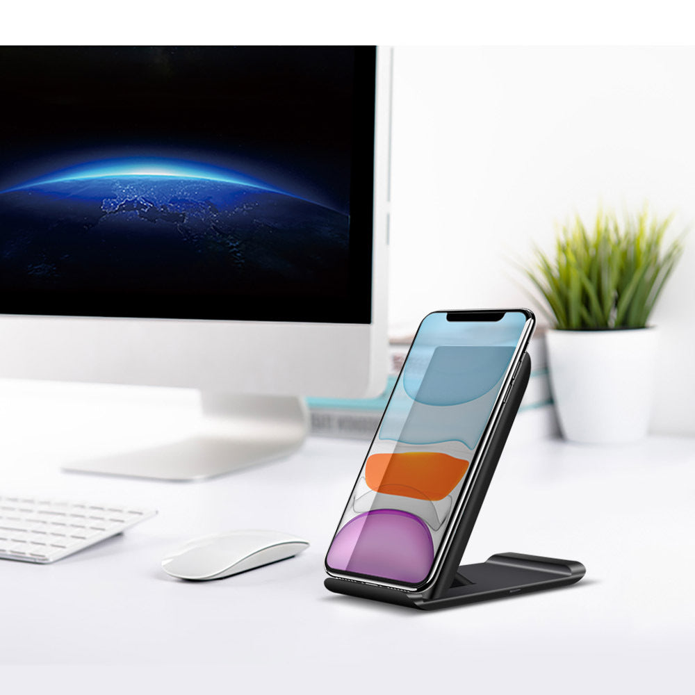 JMT-147658 15W Vertical Folding Wireless Charger with Type-C Interface - Black