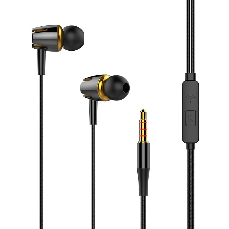 JMT-147786 Wired In-Ear Headphones with Microphone for Gaming and Music, Silicone Earplugs, 110cm TPE Cable